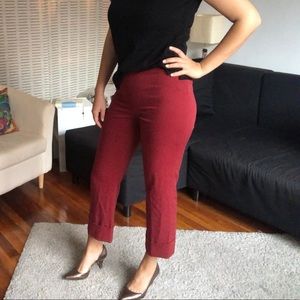 Burgundy Dressy Highwaisted Pants